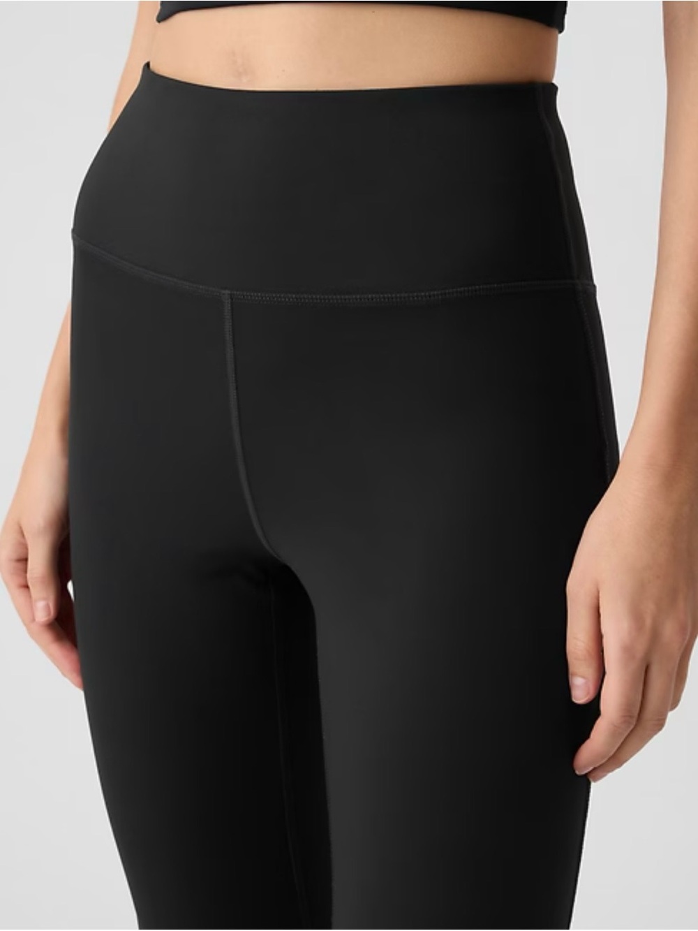 GapFit Sky High Flare Legging Pants Full Length- Black - L- NWT - Picture 3 of 12